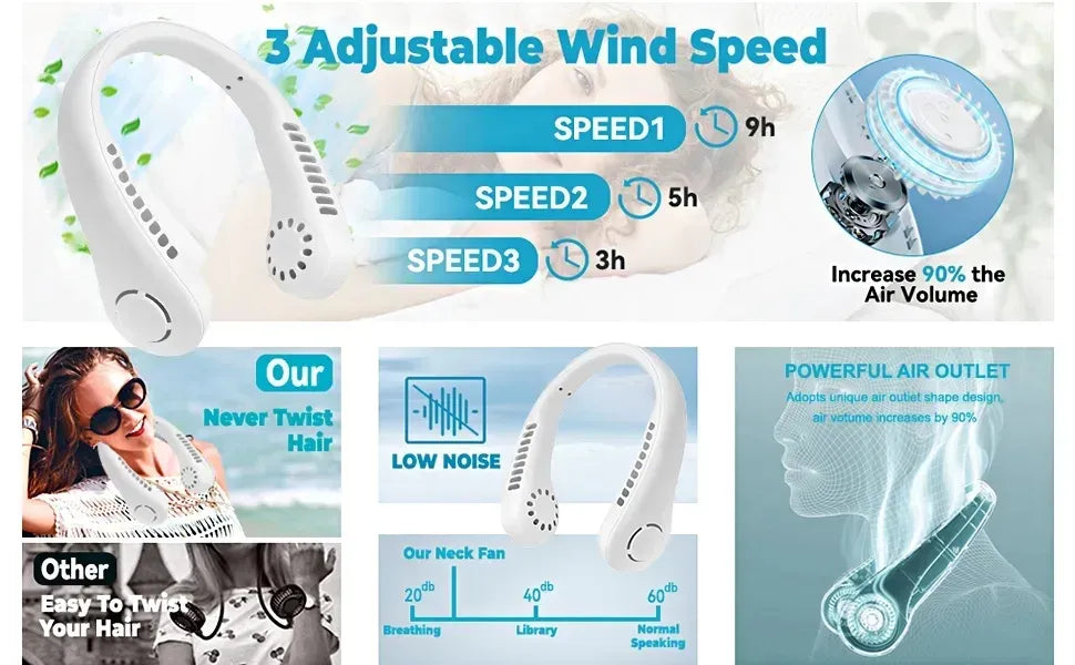 Bladeless Hanging Neck Fan