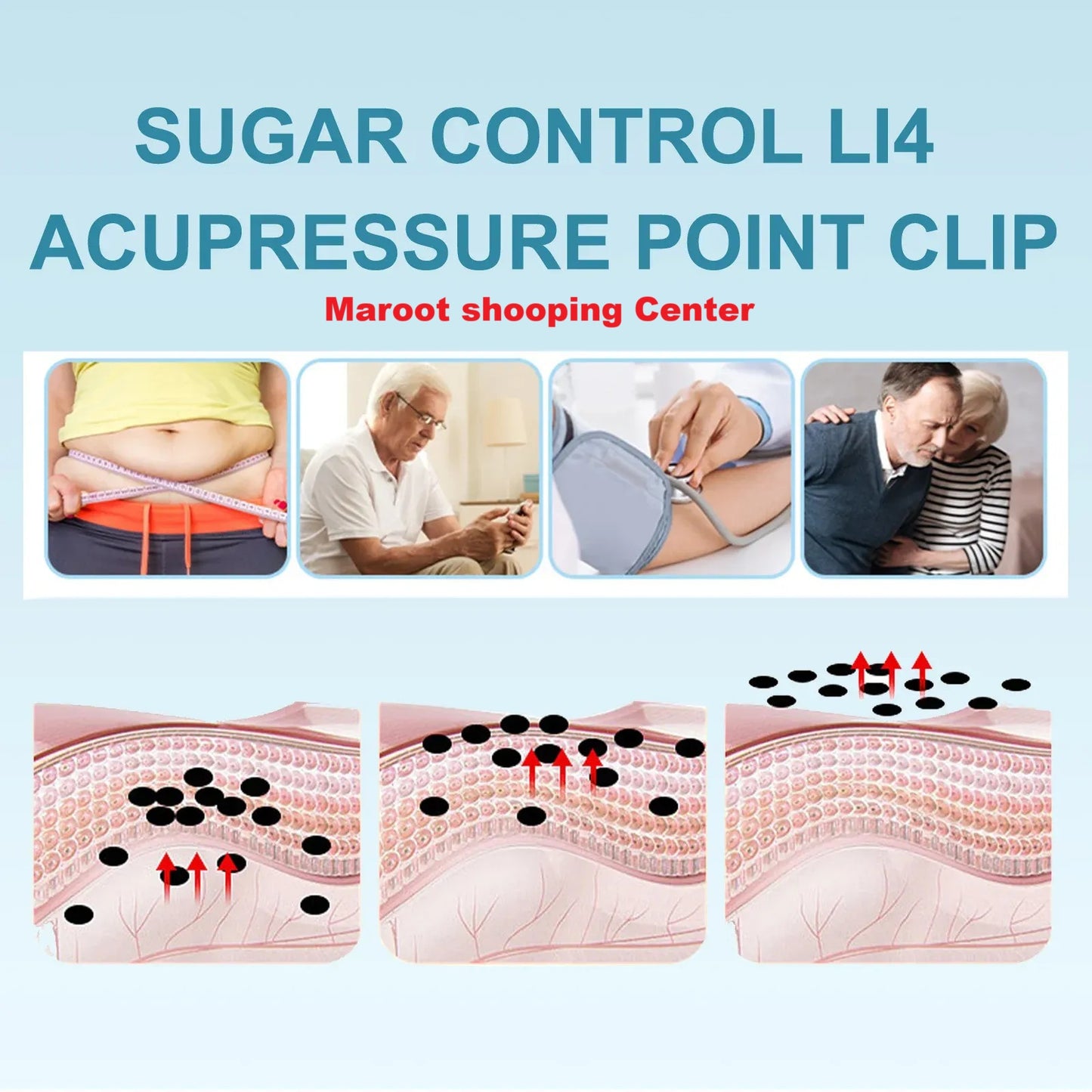 Sugar Control Acupressure Clip for Diabetics