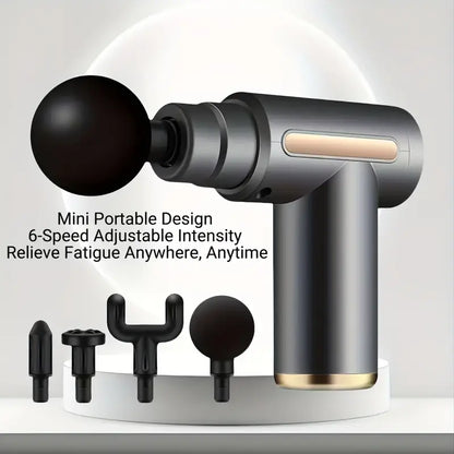 Massager Gun with 4 Interchangeable Heads