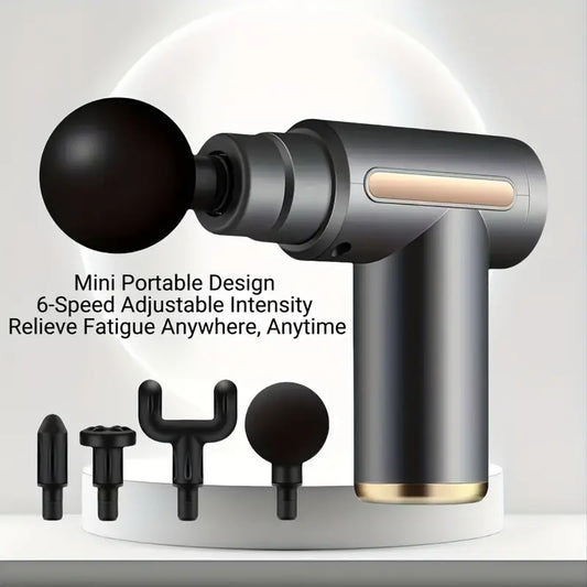 Massager Gun with 4 Interchangeable Heads