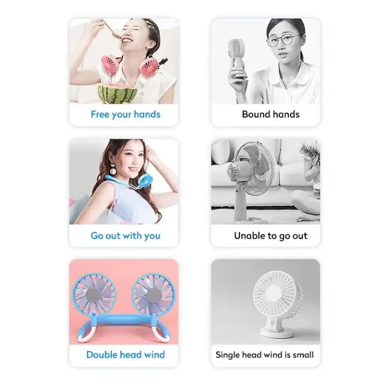Rechargeable Neck Fan