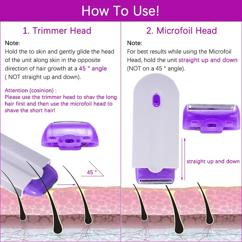 Rechargeable Women Epilator Portable Hair Removal