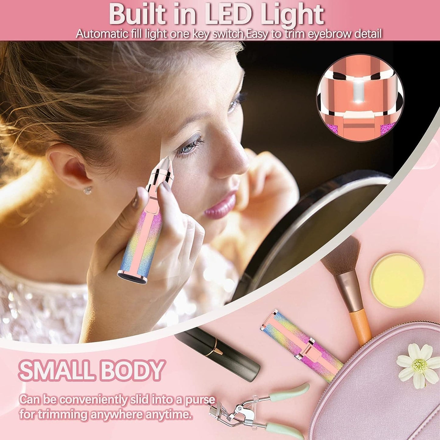 2 in 1 Facial Hair Remover and Eyebrow Trimmer